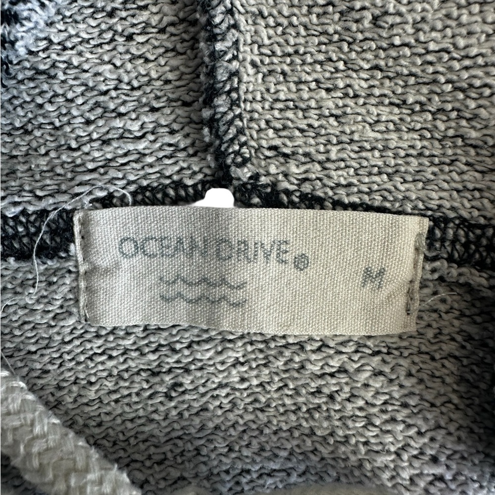 Ocean Drive Navy and White Striped Cowl Neck Long Sleeve W/Hoodie SzM - Picture 6 of 13